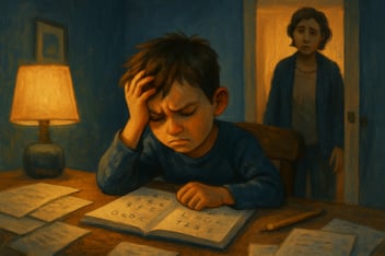 Student frustrated trying to learn math