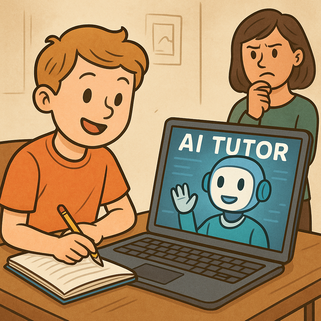 Student learning with an AI tutor parent unsure if it is actually helping their child learn-1