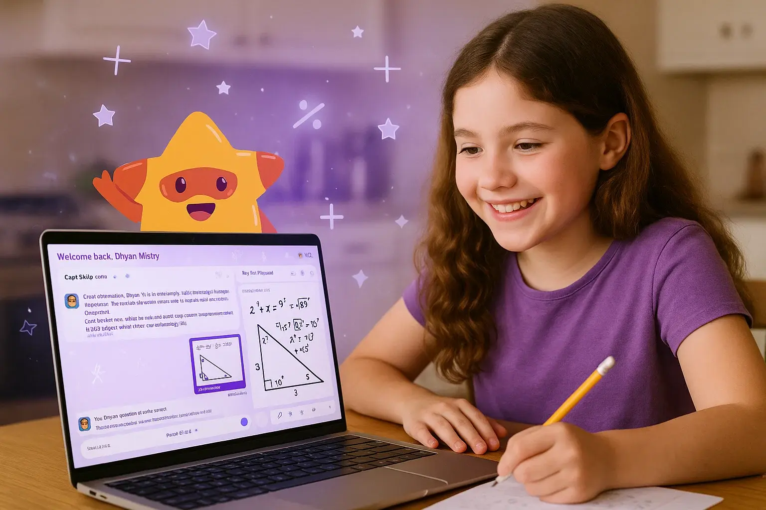 student learning with starspark's AI Teacher Sparky student learning with starspark's AI Teacher Sparky